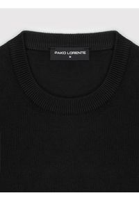 Pako Lorente - PAKO LORENTE - Czarny sweter męski. Okazja: na co dzień. Kolor: niebieski, czarny. Materiał: nylon, wiskoza. Sezon: jesień. Styl: casual #4