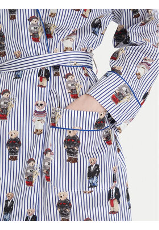 Polo Ralph Lauren Szlafrok 4P0248 Błękitny. Typ kołnierza: polo. Kolor: niebieski. Materiał: bawełna
