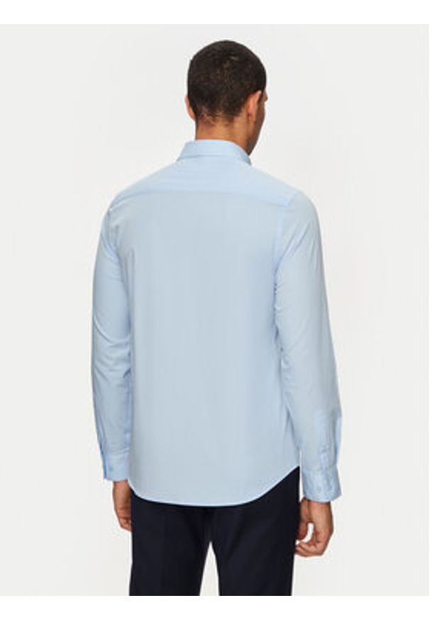 Calvin Klein Koszula K10K110856 Niebieski Slim Fit. Kolor: niebieski. Materiał: bawełna