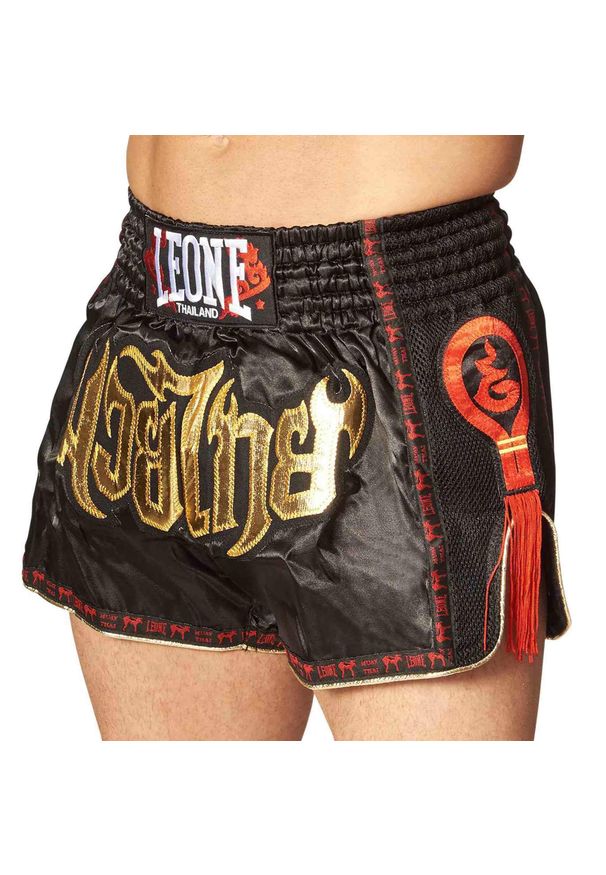 LEONE 1947 - Spodenki bokserskie Leone bangkok kick-thai. Kolor: czarny