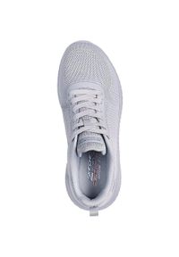 skechers - Buty do chodzenia damskie Skechers Bobs Squad Chaos Face Off. Zapięcie: sznurówki. Kolor: szary. Materiał: materiał, tkanina. Szerokość cholewki: normalna. Sport: turystyka piesza