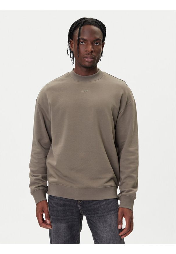 Hugo - HUGO Bluza Dapocrew 50525892 Beżowy Relaxed Fit. Kolor: beżowy. Materiał: bawełna