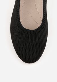 Born2be - Czarne Balerinki z Elastyczną Cholewką Lililena. Okazja: do pracy, na co dzień, na spacer. Kolor: czarny. Materiał: jeans. Szerokość cholewki: normalna. Sezon: wiosna, lato. Styl: klasyczny, casual #6