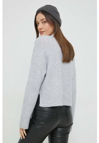 Abercrombie & Fitch sweter z domieszką wełny damski kolor szary lekki. Kolor: szary. Materiał: wełna #4