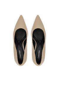 Calvin Klein Szpilki Ess Stiletto 90 HW0HW02608 Beżowy. Kolor: beżowy. Materiał: skóra. Obcas: na szpilce #4