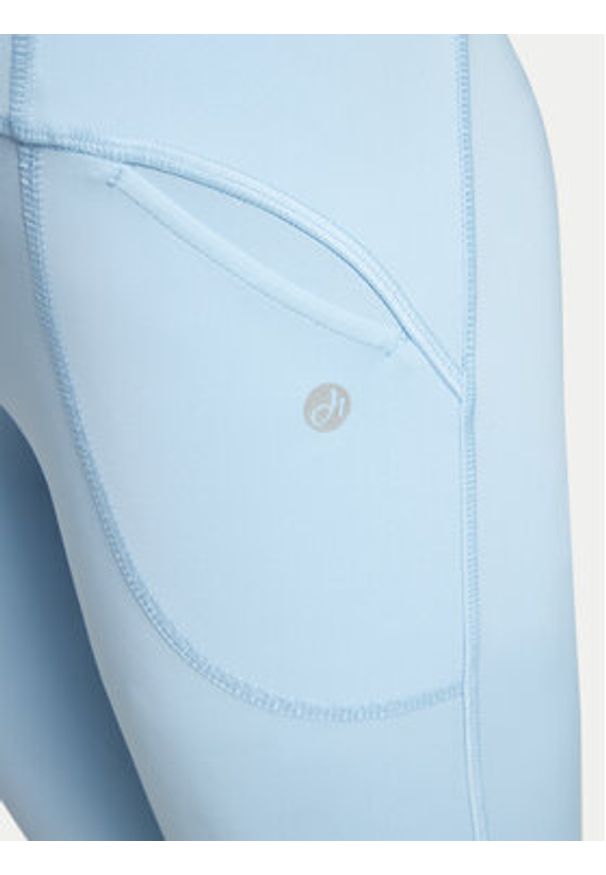 Deha Legginsy D02037 Błękitny Skinny Fit. Kolor: niebieski. Materiał: syntetyk