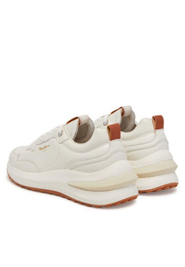 Pepe Jeans Sneakersy PLS60014 Beżowy. Kolor: beżowy. Materiał: skóra