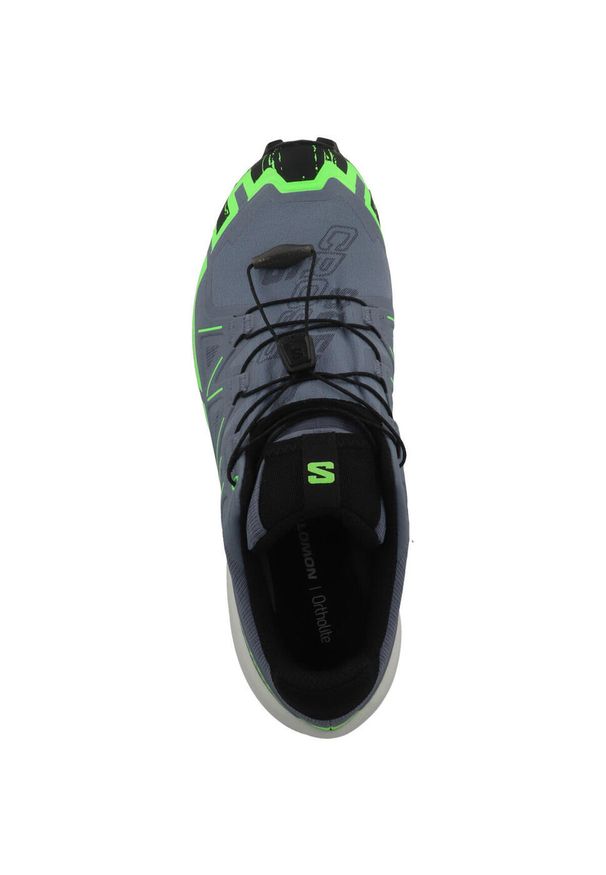 salomon - Buty do biegania męskie Salomon Speedcross 6 Gtx. Kolor: biały, zielony, szary, wielokolorowy. Materiał: materiał, syntetyk. Szerokość cholewki: normalna. Model: Salomon Speedcross