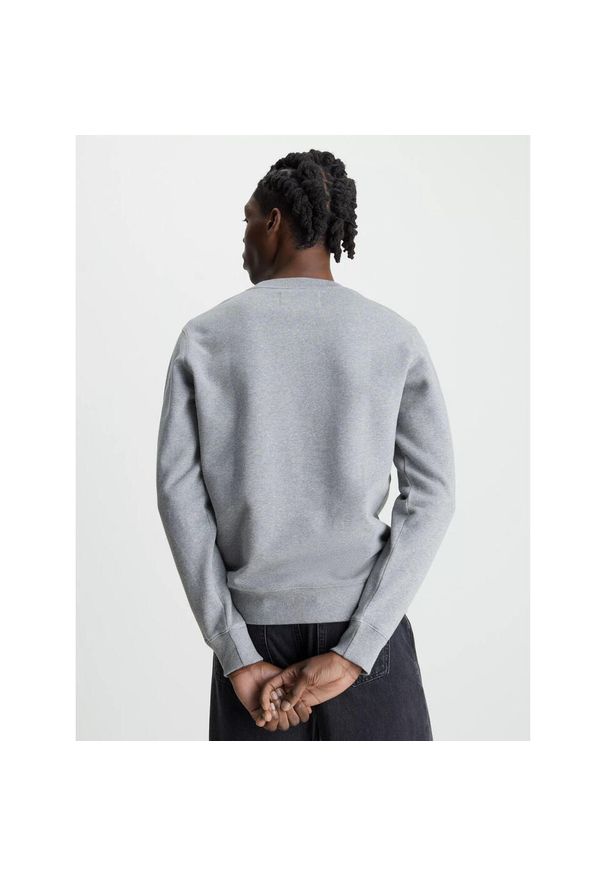 Bluza Calvin Klein Core Monogram, Mężczyźni. Kolor: szary. Materiał: materiał, bawełna