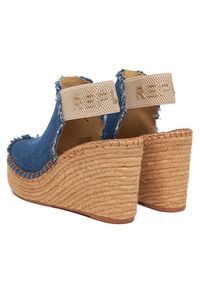 Replay - REPLAY Sandały Jess Tyne Denim Wedge Sandal GWP4G.000.C0036T Niebieski. Kolor: niebieski. Materiał: materiał #3
