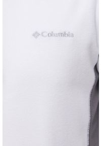 columbia - Columbia bluza sportowa męska kolor czarny gładka. Kolor: biały. Materiał: włókno, syntetyk. Długość: krótkie. Wzór: gładki. Styl: sportowy