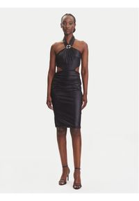 Fracomina Sukienka koktajlowa FQ25SD1001W798T4 Czarny Slim Fit. Kolor: czarny. Materiał: syntetyk. Styl: wizytowy