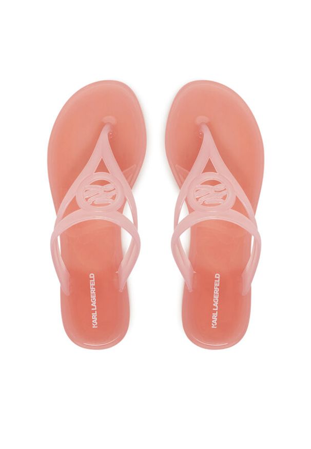 Karl Lagerfeld - KARL LAGERFELD Japonki Jelly Thong KL80007A Różowy. Kolor: różowy. Materiał: syntetyk