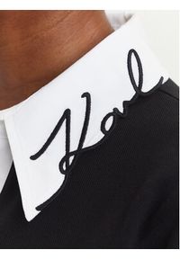 Karl Lagerfeld - KARL LAGERFELD Polo A3W17113 Czarny Regular Fit. Typ kołnierza: polo. Kolor: czarny. Materiał: bawełna #5