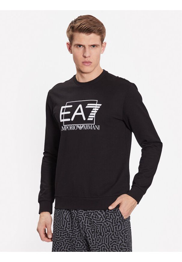 Bluza EA7 Emporio Armani. Kolor: czarny. Materiał: bawełna