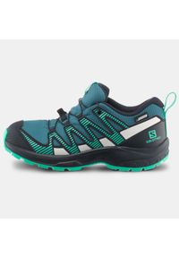 salomon - Buty trekkingowe dla dzieci Salomon XA PRO 3D wodoodporne. Kolor: zielony. Sport: turystyka piesza #1