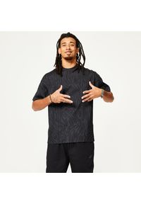 STAREVER - Koszulka do tańca Starever oversize. Kolor: szary, wielokolorowy, czarny. Materiał: elastan, tkanina, prążkowany, bawełna, materiał. Sport: taniec #1