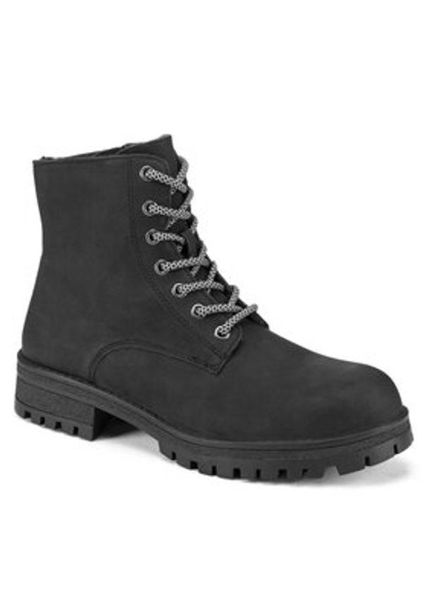 Clara Barson Trzewiki WYL3072-5 Czarny. Kolor: czarny. Materiał: skóra