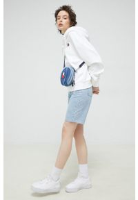 Tommy Jeans bluza bawełniana damska kolor biały z kapturem gładka. Typ kołnierza: kaptur. Kolor: biały. Materiał: bawełna. Wzór: gładki #6