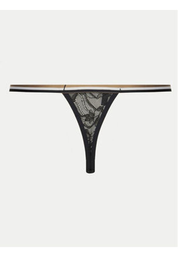 BOSS Komplet 3 par stringów 50535239 Czarny. Kolor: czarny. Materiał: materiał