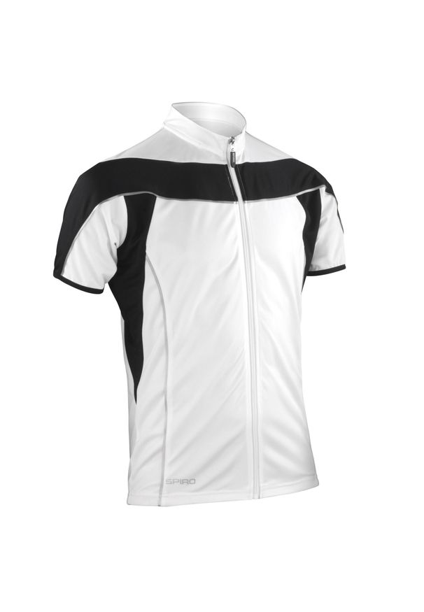 SPIRO - Męska Kurtka Bikewear Full Zip Performance Jacket. Kolor: biały, wielokolorowy, czarny