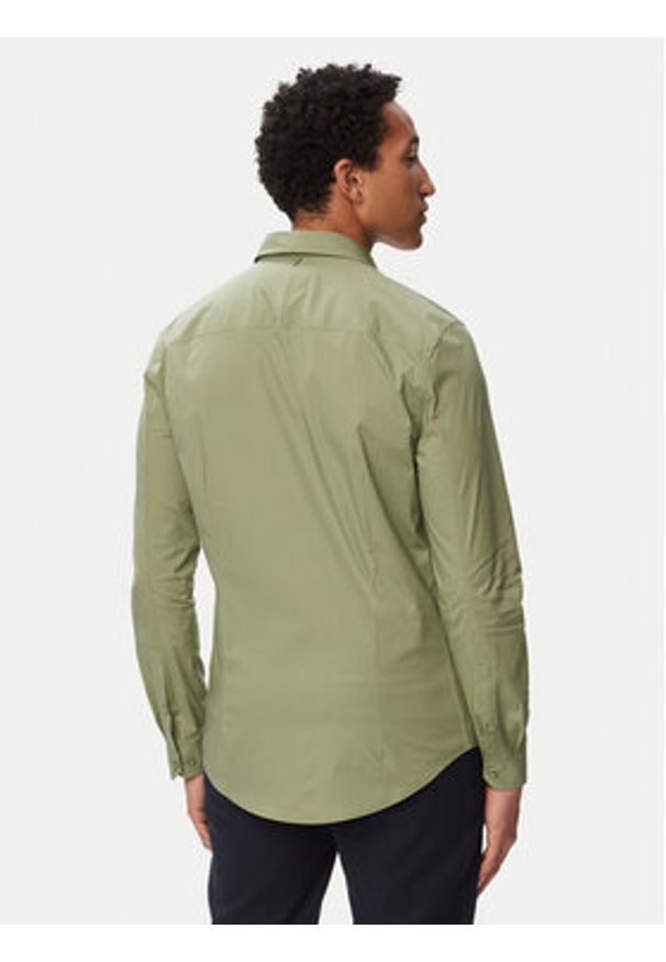 Tommy Jeans Koszula Original DM0DM04405 Zielony Slim Fit. Kolor: zielony. Materiał: bawełna