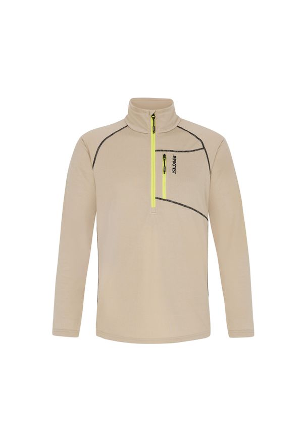 Polar 1/4 zip Protest Kody. Kolor: beżowy, wielokolorowy, brązowy. Materiał: polar. Sezon: zima. Sport: narciarstwo