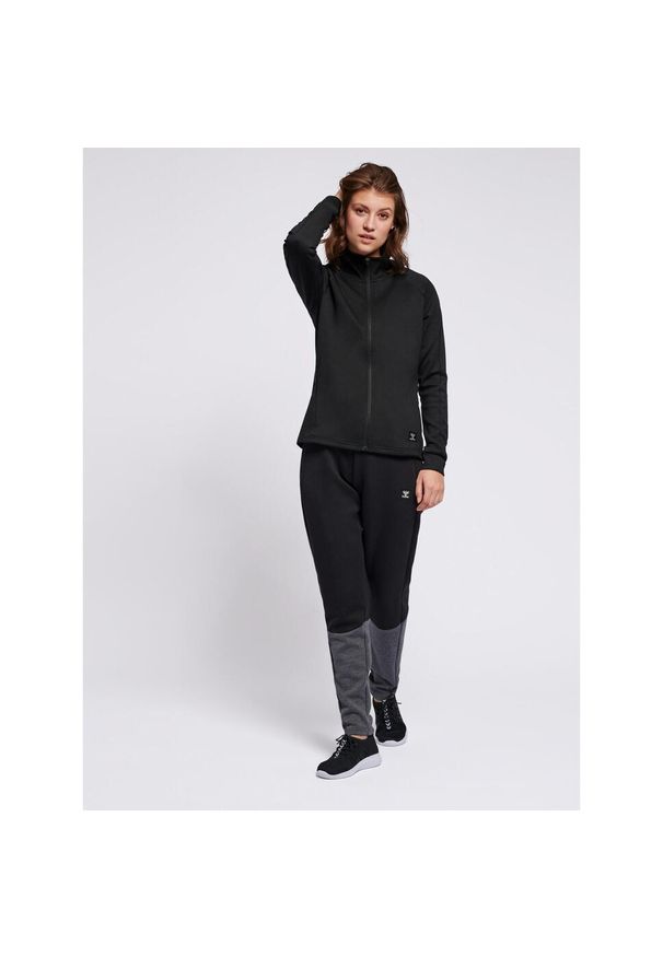 Kurtka do piłki nożnej damska Hummel zip Essi. Kolor: czarny. Sport: fitness, piłka ręczna