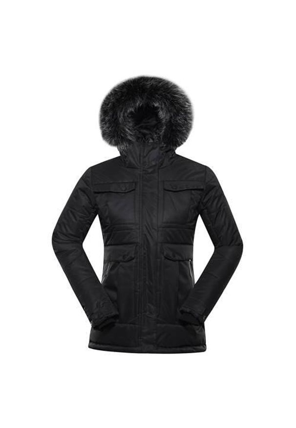 ALPINE PRO - Kurtka uniwersalna damska Alpine Pro Egypa. Typ kołnierza: kaptur. Kolor: czarny. Materiał: syntetyk. Sport: turystyka piesza