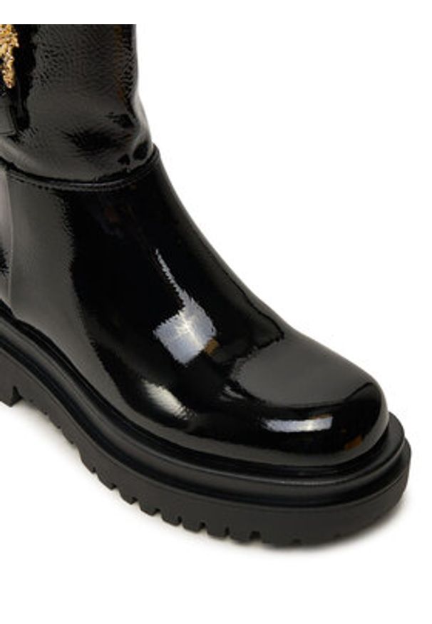 Versace Jeans Couture Botki Drew 77VA3S69 Czarny. Kolor: czarny. Materiał: skóra