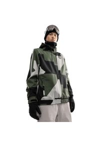 SIROKO - Kurtka snowboardowa męska W1 Corbet. Kolor: zielony. Materiał: softshell, materiał. Sezon: zima. Sport: snowboard #1