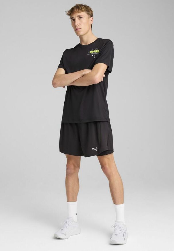 Puma - Męska koszulka do biegania z grafiką NITRO™ PUMA Black. Kolor: czarny