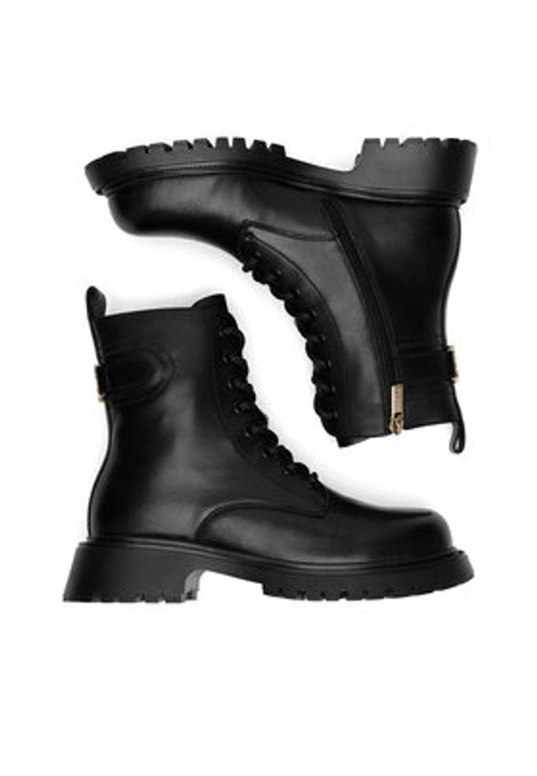 Badura Trzewiki WFA2594-1Z Czarny. Kolor: czarny. Materiał: skóra