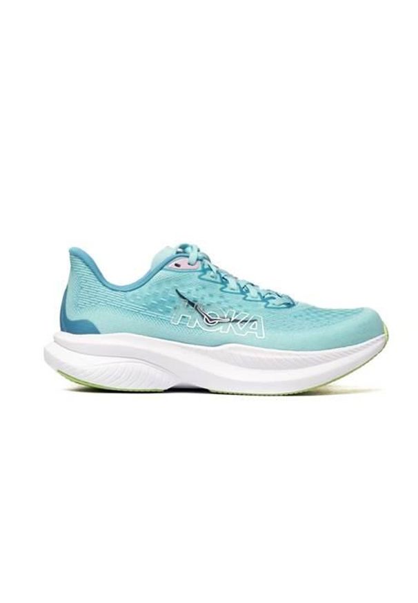 Buty do biegania damskie Hoka One One Mach 6. Kolor: niebieski. Materiał: syntetyk, materiał. Szerokość cholewki: normalna. Sport: bieganie
