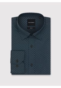 Pako Lorente - PAKO LORENTE - Czarna koszula męska wzór geometryczny. Kolor: czarny. Materiał: bawełna. Długość rękawa: długi rękaw. Długość: długie. Wzór: geometria. Sezon: jesień #4