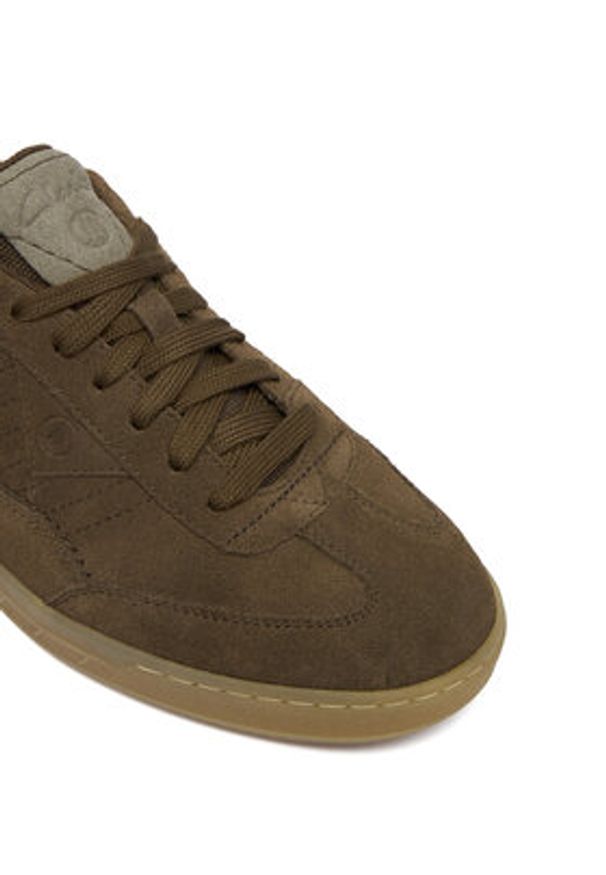 Clarks Sneakersy CraftRally Ace 26183361 Khaki. Kolor: brązowy. Materiał: skóra, zamsz