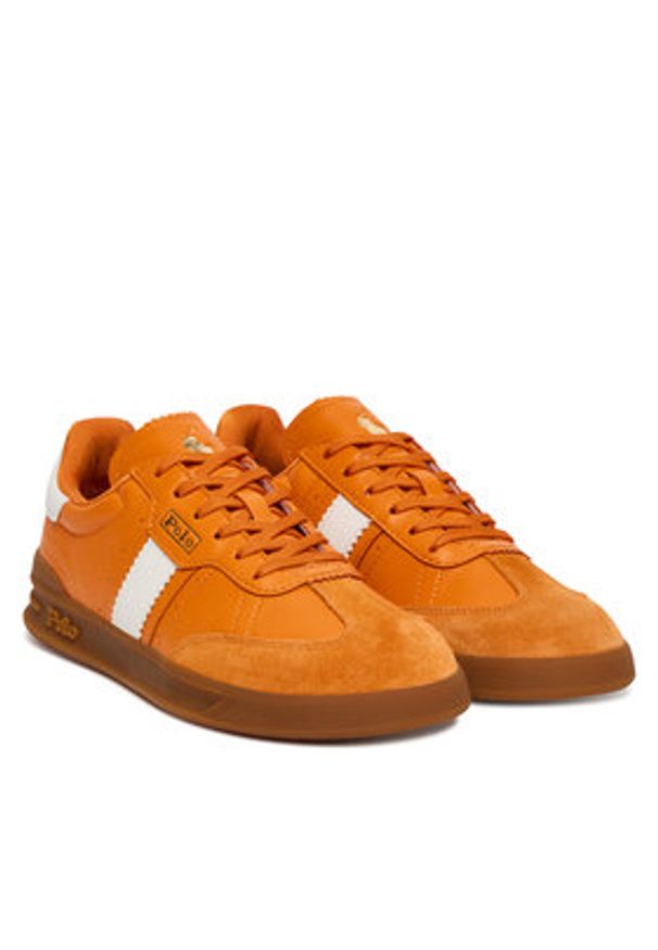 Polo Ralph Lauren Sneakersy Aera 804956688007 Pomarańczowy. Kolor: pomarańczowy. Materiał: skóra