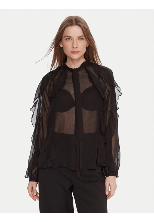 only - ONLY Koszula Taryn 15360696 Czarny Regular Fit. Kolor: czarny. Materiał: syntetyk