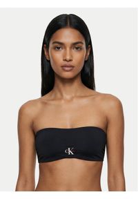 Calvin Klein Swimwear Góra od bikini LV00Q61101 Czarny. Kolor: czarny. Materiał: syntetyk #1