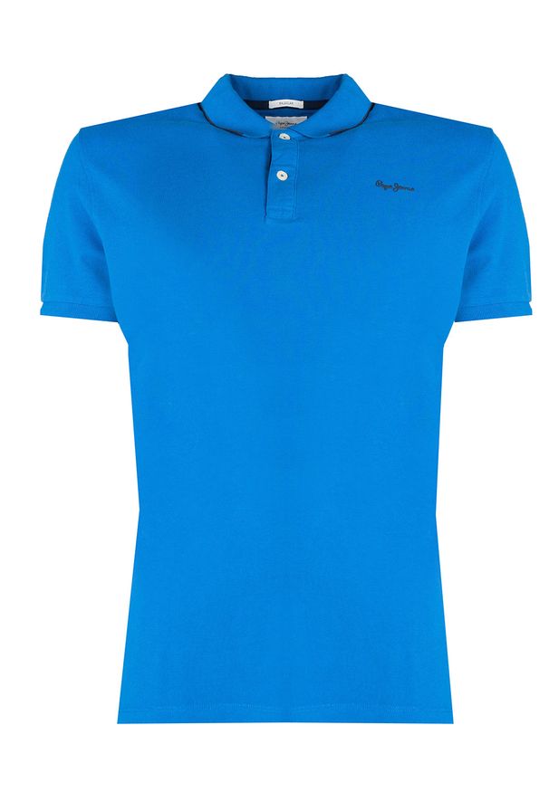 Pepe Jeans Koszulka Polo "Lucas" | PM541431 | Lucas | Mężczyzna | Niebieski. Okazja: na co dzień. Typ kołnierza: polo. Kolor: niebieski. Materiał: bawełna. Wzór: nadruk. Styl: casual