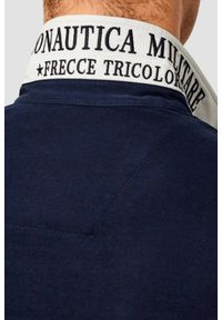 Aeronautica Militare - AERONAUTICA MILITARE Granatowy bawełniany męski longsleeve polo, Rozmiar L. Okazja: na co dzień. Typ kołnierza: polo. Kolor: niebieski. Materiał: bawełna. Długość rękawa: długi rękaw. Wzór: haft. Styl: casual, sportowy #4