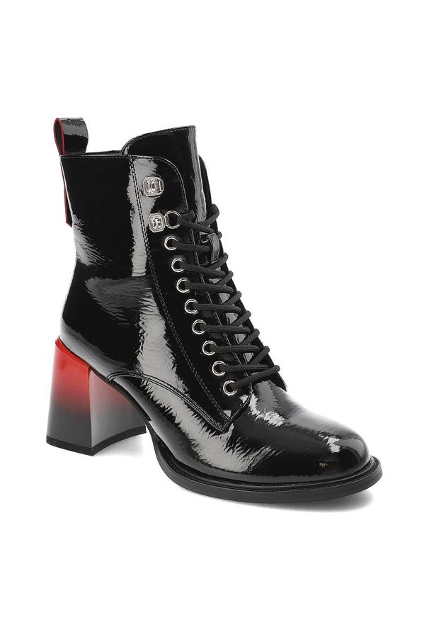 Czarne Botki S.Barski Eleganckie Damskie Buty Na Obcasie. Okazja: na co dzień, na spotkanie biznesowe. Kolor: czarny. Materiał: skóra ekologiczna. Wzór: gładki. Obcas: na obcasie. Styl: elegancki. Wysokość obcasa: średni