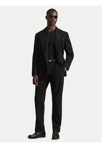Polo Ralph Lauren Sweter Ls 710684957008 Czarny Slim Fit. Typ kołnierza: polo. Kolor: czarny. Materiał: bawełna #7