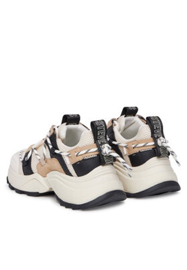 Steve Madden Sneakersy Tazmania SM11002419 Écru. Kolor: kremowy. Materiał: materiał
