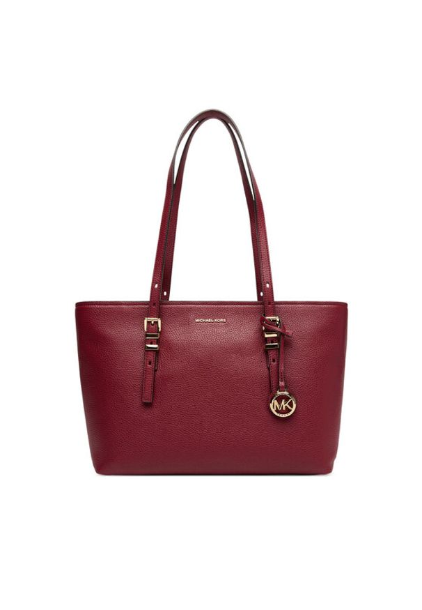MICHAEL Michael Kors Torebka Quinn 30T5GQNT2L Bordowy. Kolor: czerwony. Materiał: skórzane