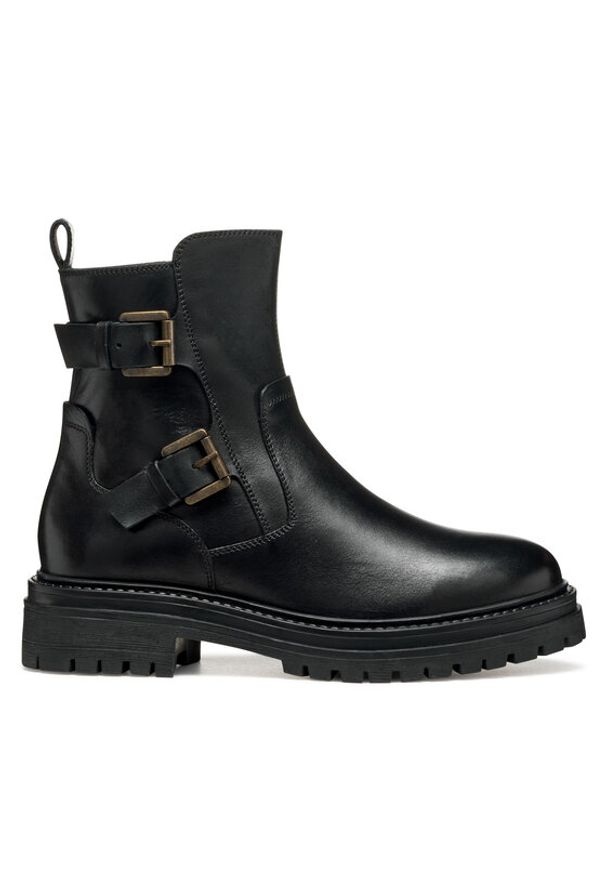 Geox Botki D Iridea D36HRC 00043 C9999 Czarny. Kolor: czarny. Materiał: skóra