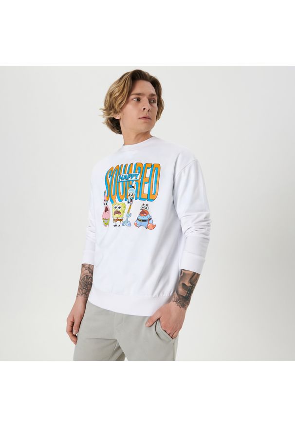 Sinsay - Bluza SpongeBob - Biały. Kolor: biały