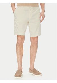 BOSS Szorty materiałowe H-Slice 50540743 Écru Regular Fit. Materiał: bawełna