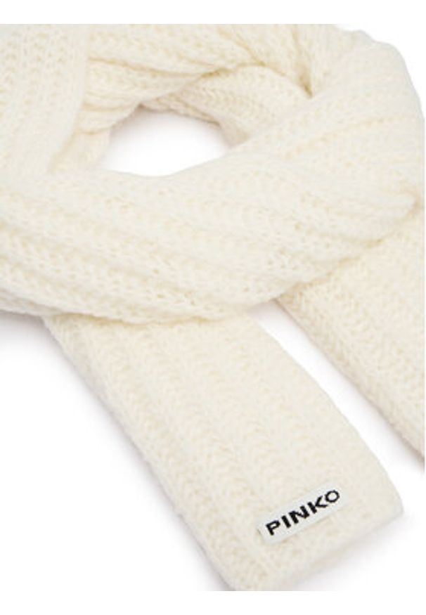 Pinko - PINKO Szalik 105990 A2Z2 Écru. Kolor: kremowy. Materiał: poliester