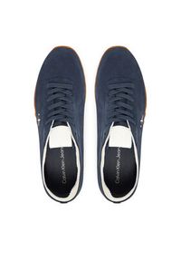 Calvin Klein Jeans Sneakersy Low Profile Runner Su YM0YM01288 Granatowy. Kolor: niebieski. Materiał: skóra, zamsz